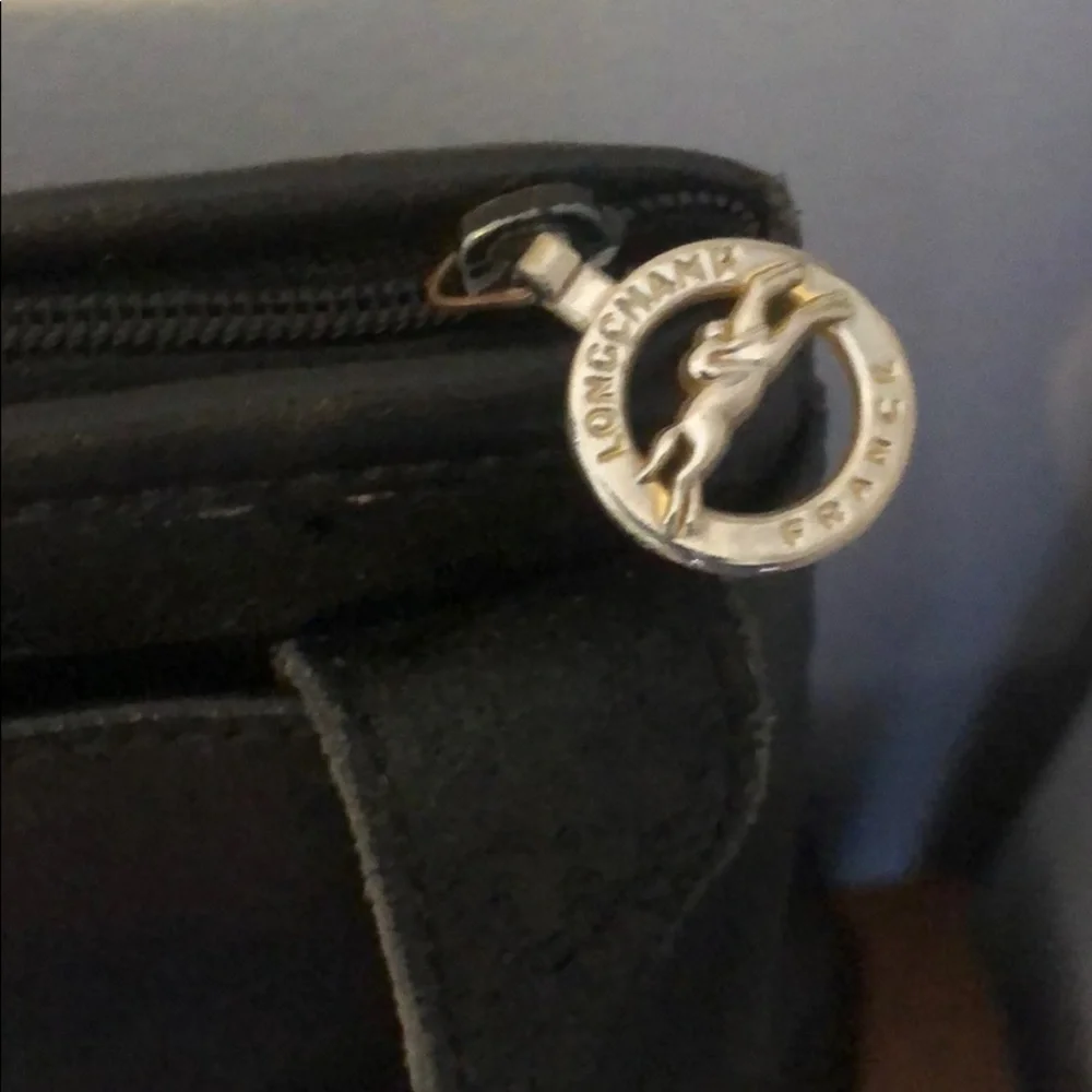 Black Longchamp 90’s Vintage Leather Bag - Picture 7 of 8